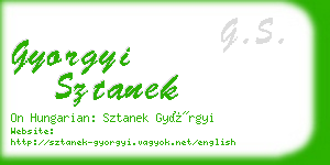 gyorgyi sztanek business card